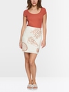 ‘Knitted in Germany’ shells print skirt