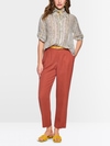 FAQUS viscose-linen blend trousers