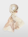 Long scarf with shell print