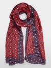 Silk scarf with diamond pattern