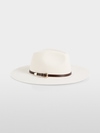 Wool fedora hat with leather band