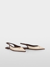 Slingback raffia mix ballerinas