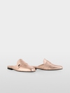 Flat metallic leather loafers