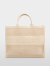 Melange knit shopper with logo
