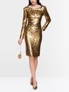 Golden sequin dress