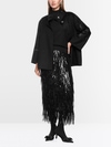 Skirt with sequin fringes