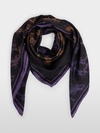 Silk scarf with snake print