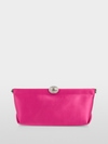 Satin clutch with crystal clasp