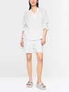 Long-sleeved blouse in ramie