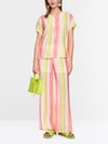 Blouse shirt with gradient stripes