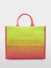 Knitted shopper bag with dégradé effect