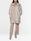 Faux fur coat with hood