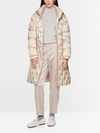 Padded coat with waist belt