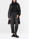 Padded coat with waist belt