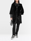 Faux fur hooded coat
