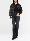 Quilted jacket with synthetic down