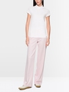 Stretch cotton shirt with raised collar