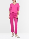 Materials mix blouse-style shirt