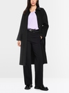 Short coat with leather details