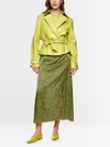 Short trench jacket with patent finish