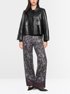 Cropped leather jacket
