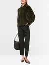 Chenille yarn turtleneck jumper
