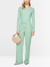 Shirt with silk neck trim