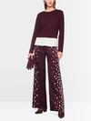 Shirt with pleated flounce detail