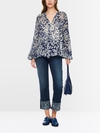 Blouse ample à imprimé animalier