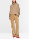 Loose-fitting blouse with smocking