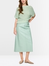 Fine nappa leather maxi skirt