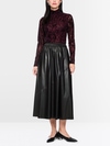 Leather-look midi skirt
