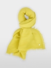 Pleated fringed scarf