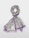 Silk scarf with ornamental print