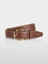 Horseshoe buckle leather belt