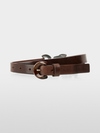 Narrow leather belt