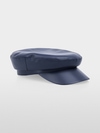 Faux leather cap