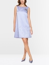 Satin dress with sequin trim
