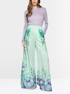 Turtleneck top with sheen and ruffles