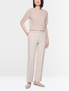 Short-sleeved round neck jumper