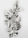 Silver-coloured flower brooch