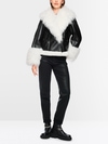 Jacket with faux fur trim