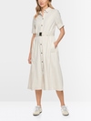 Robe mi-longue en tissu extensible