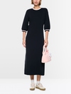 Robe coupe A avec détails côtelés