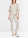 Two-tone V-neck jumper