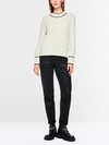 Knitted jumper with contrasting trim