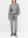 Cable-knit jumper with details