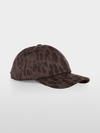 Leopard print cap with adjustable strap