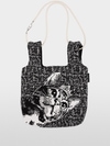 Reversible knitted bag with cat motif