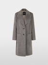 Alpaca wool coat with lapels